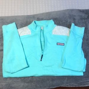 Teal and Grey vineyards vine 1/4 zip